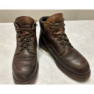 Red Wing Boots Mens 9.5 D Brown USA Made Soft Toe Work Lace Up Ankle 2156